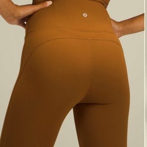 LULULEMON GROOVE PANT FLARE SHR NULU COPPER BROWN SZ 6